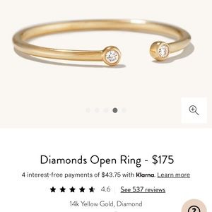 Mejuri Diamonds Open 14k Gold Ring